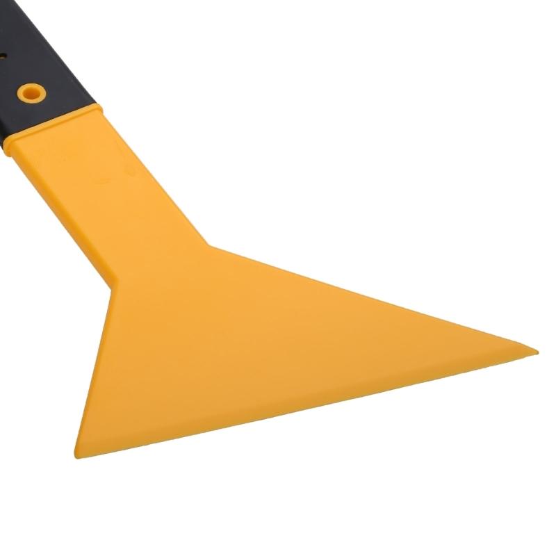 Multifunction Long Handle Scraper with Black Rubber Grip Handle Car Cleaning Tool for Window Tint Film Wrapping Cleaning