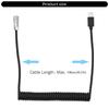 USB Type C PD Power Supply Cable with Led Light for BMPCC 4K 6K Camera Spring Wire