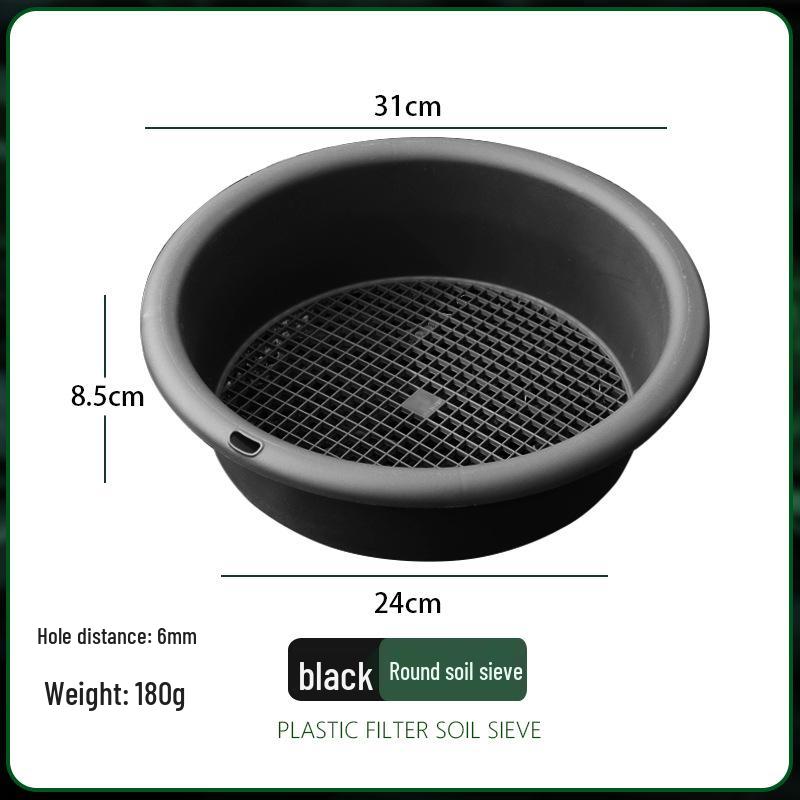 Round Plastic Garden Soil and Sand Sifting Sieve