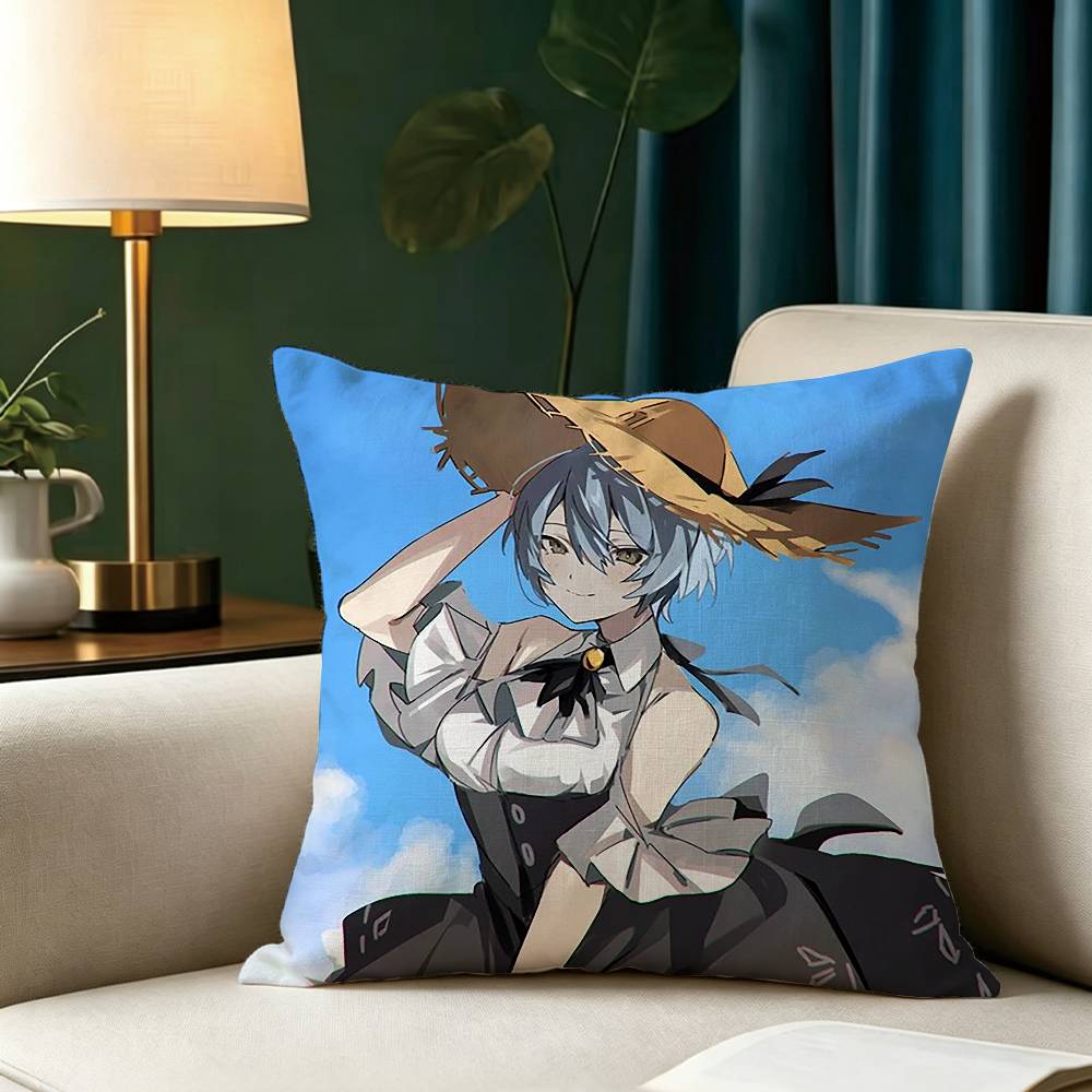 L-Library Of Ruina A-Angela GIFT Pillow Case Square Double-Sided Sofa Cushion Cover Bedroom Bedside Pillow