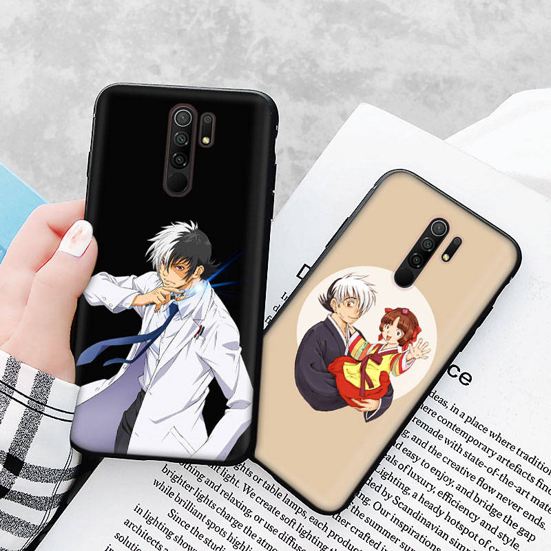 Black Case for Xiaomi Redmi 13C Note 9 iPhone XR 7 8 14 15 11 12 13 X XS Pro Max Samsung A25 S23 S24 FE Ultra Plus Lack Jack Anime