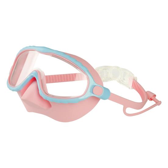 Kids Swim Goggles Anti-Leak Snork Face Guard with Nose Cover And Elastic Strap Anti-Fog UV Protection Swimming Goggles for Boys Girls Ages 3-15
