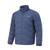 Li Ning Mens Fitness Series Stand Collar Zipper Logo Long Sleeve Down Jacket Men Jacket Deep-Navy AYMU563-10