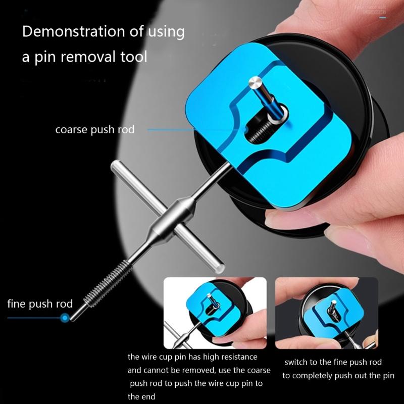 Aluminum Alloy Fishing Reel Repair Tool Set Including Bearing Extractors And Wrench For Easy Disassembly And Maintenance