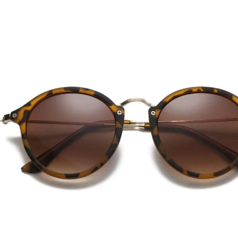 Nowe okrągłe okulary przeciwsłoneczne damskie Trend w stylu retro przezroczysta osobowość damskie markowe designerskie okulary przeciwsłoneczne UV400