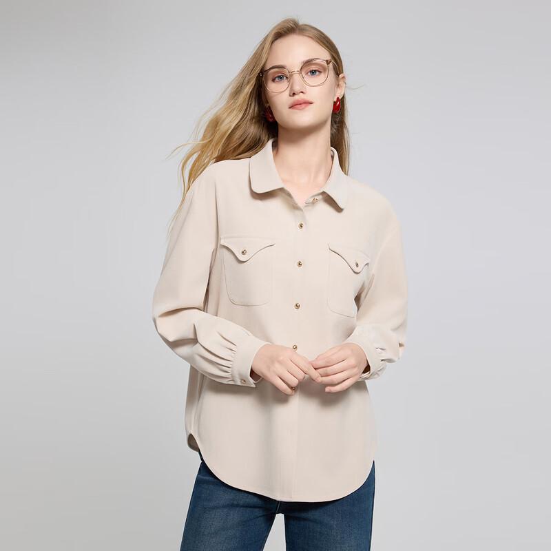 Tatula De Women s Brushed Retro Loose Long Sleeve Blouse M