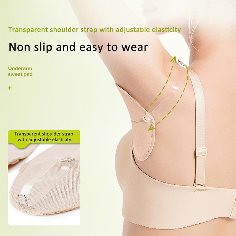 2Pcs Underarm Pads Reusable Adjusted Breathable Cotton Armpit Sweat Strap Pads For Women Men Underarm Pads Cotton Underarm Pads