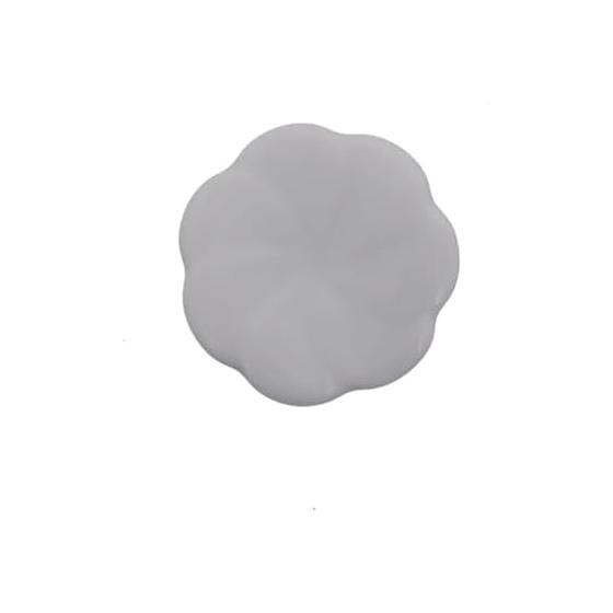 EAST Table Chopstick Rest, White, Diameter 4.7cm, Kotohana Hollyhock, Made In Japan, Microwave Safe, Dishwasher Safe, 85-022-01