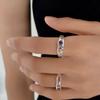 Adjustable Colorful Open Ring Women Vintage Zirconia Stones Finger Rings Gift
