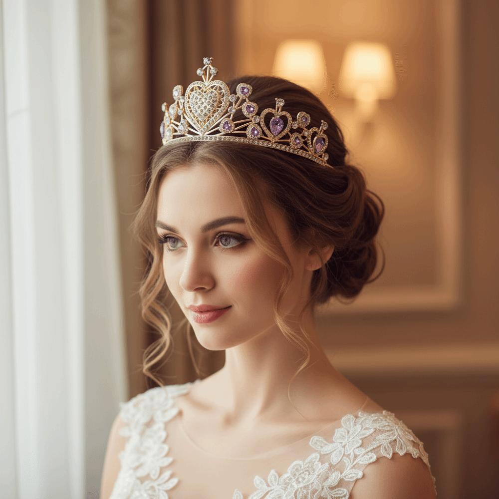 Multicolor Princess Rhinestone Crown Headpieces Wedding Hair Tiara  Wedding Hair Accessories