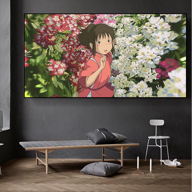 

Мультфильм, японское аниме и детский постер в гостиной Kawaii