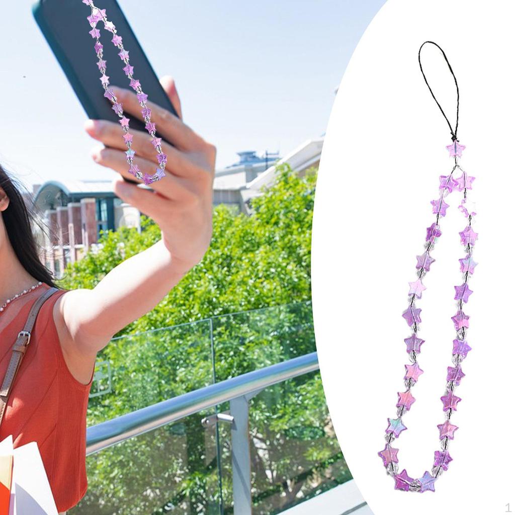 Koralikowy pasek na telefon, łańcuszek, prezent, modna dekoracja, uchwyt na zawieszkę, smycz na nadgarstek