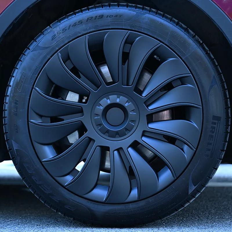 For Tesla Model Y Replacement Wheel Hubcaps 19 Inch Hub Cap ModelY Full Rim Cover Exterior Modified Accessories 2023 2022 2021