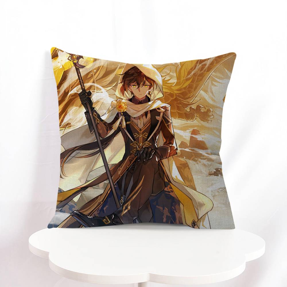 Zhongli Tecknad Kudde Gåvor Hemkontor Möbler Sovrum Soffa Bil Kuddfodral Fodral 45x45cm