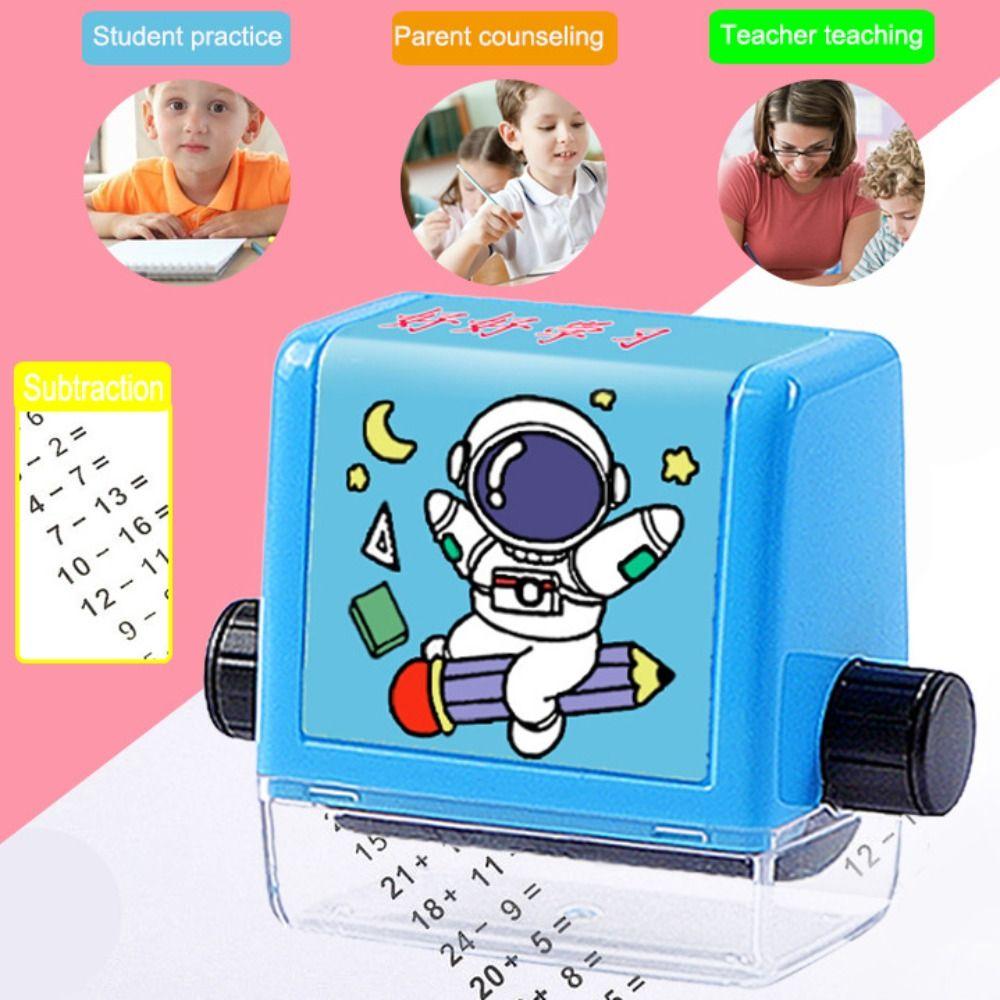 Number Roller Arithmetic Seal DIY Children Math Stamp Creative   Gifts