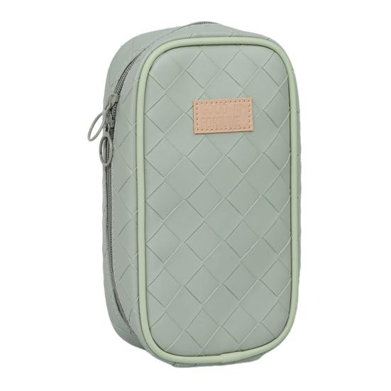 

Водонепроницаемый пенал из искусственной кожи, косметичка, большой вместимости, для школы, офиса зелёный