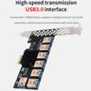 PCI-E to PCI-E Adapter Card 1 to 7 USB3.0 iser PCIE PCI for press 1x to 16x Graphics Card Dedicated Card Gold-Plated