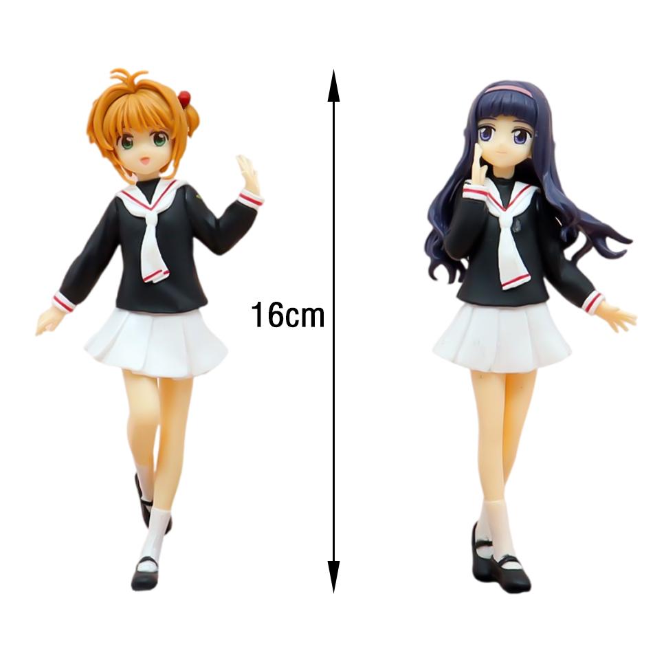 16cm Anime Card Captor Sakura Figure Haruno Sakura Tomoyo Daidoji Action PVC Model Collect Decorations Toy Gift