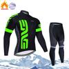 Bicycle Riding Clothes Fleece Long-sleeved Suit Men Women's Warm Velvet