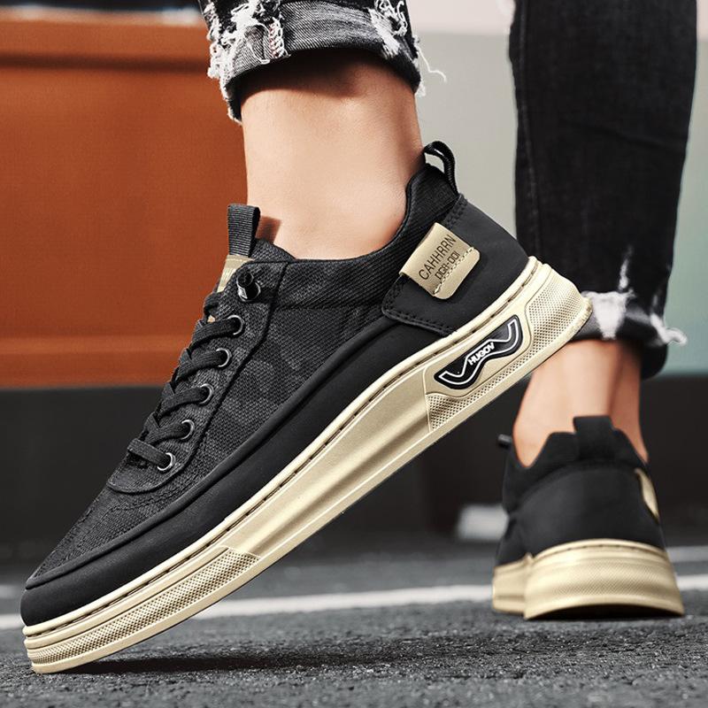 

Повседневная парусиновая обувь летняя дышащая сетка стиль кампуса студенческая повседневная спортивная обувь универсальная на толстой подошве для подростков на одной педали 44