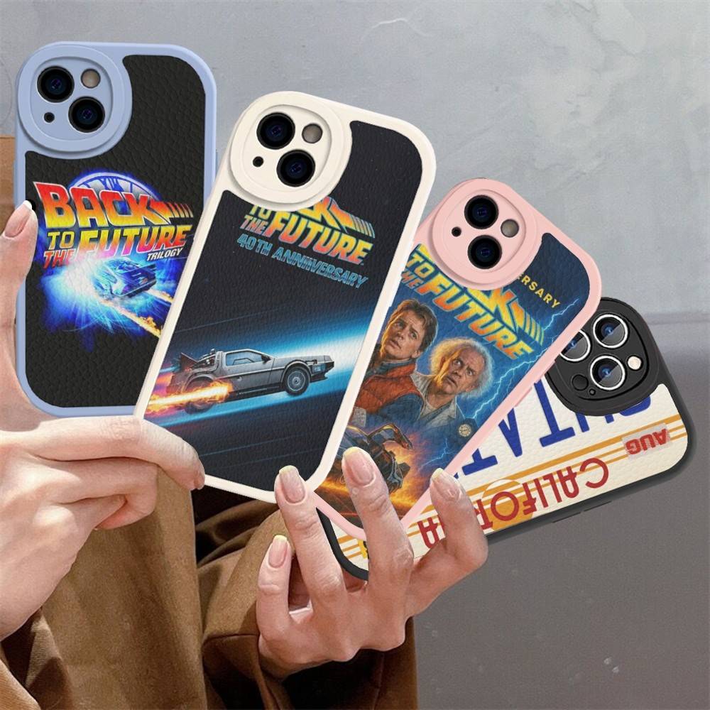 Back To The Future Phone Case For IPhone 16 15 14 13 12 11 Pro Max Plus Leather Cover