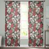 Skull Roses Flower Curtain Window Tulle For Living Room Bedroom The Kitchen Window Treatment Decorations Curtains