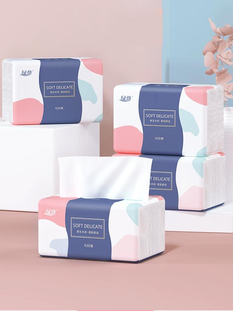 1pc/6pcs thick facial tissue paper, draw a whole box of toilet paper, hand towel, multi-purpose tissue paper