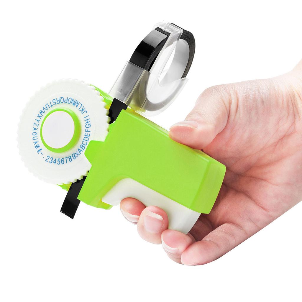 Manual 3D Embossing Label Maker DIY Mini Typewriter Machine with 7 Label Tape Rolls   9mm*300cm Handheld Labeler for