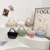 Spring New Niche Fashion Contrasting Color Saddle Bag Portable Shoulder Crossbody Trendy Women's Bag
