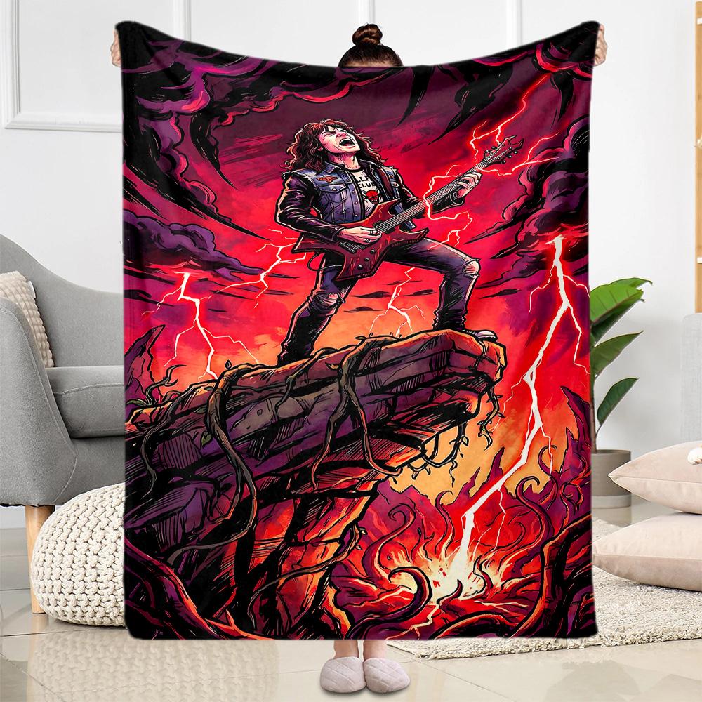 Stranger Things Artwork Suitable Blanket for Offices, Travel, Living Rooms Also a Good Gift for Friends and Family Suitable for All Seasons.