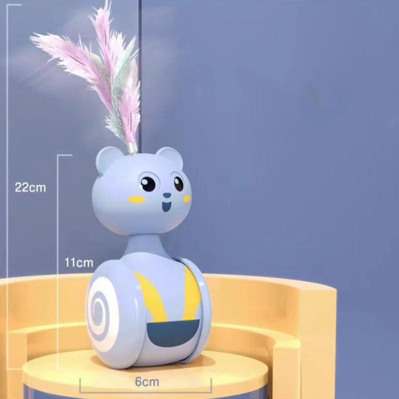 

Тумблер Игрушка для кошек Интерактивный Перьевой мяч Жевательная Кусательная Игрушка для котят Смешная игрушка Вращающийся мяч Дразнилка Балансирующее перо Палочка Игрушки для кошек