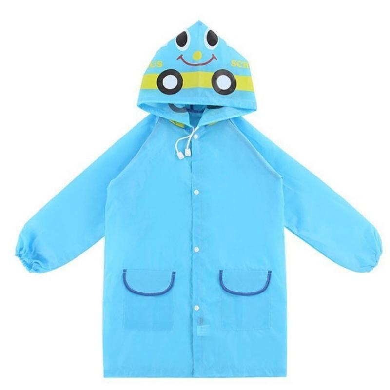Cartoon Kids Raincoat Waterproof Thickened Full Body Poncho Cute Animal Hooded Rainwear For Boys Girls Outdoor School Daily Use