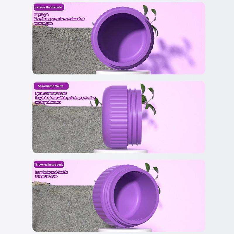 1/4Pcs Toiletry Travel Container Silicone Refillable Cream Jar Travel Container With Transparent Bag Leak Proof Travel Accessory