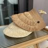 Designer  Brand Sun Fringe Straw Hat Women'S Summer Empty Top Sun Hat Outdoor Parma Uv Protection Beach Sun Hat