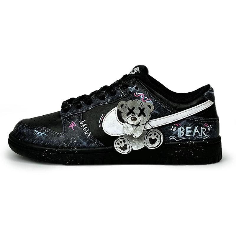 

Nike Dunk Slip Resistant Abrasion Resistant Low top Skateboard Shoes Men s Black IO7606-010(Team1676-) 41