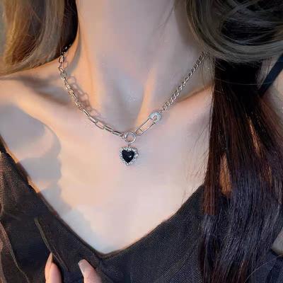 Fashionable Women Collarbone Y2K Zircon Necklace Double Layered Necklace Daily Casual Cocktail Party Choker