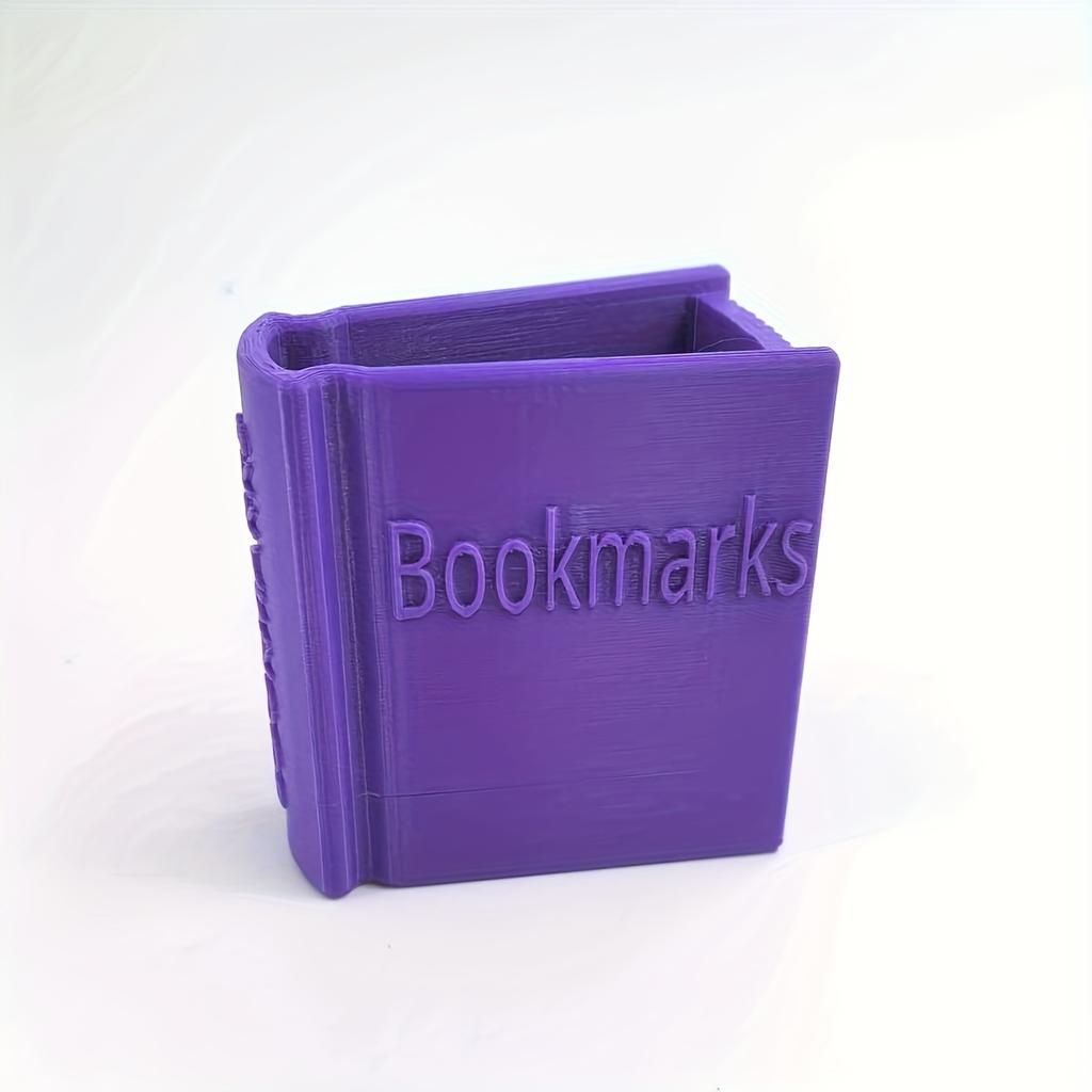 1 Stück Buchförmiger Lesezeichenhalter & Organizer - Tragbare Mehrfarbige Aufbewahrungsbox, Langlebiger Schreibtischorganizer für Homeoffice, Dekoratives Accessoire