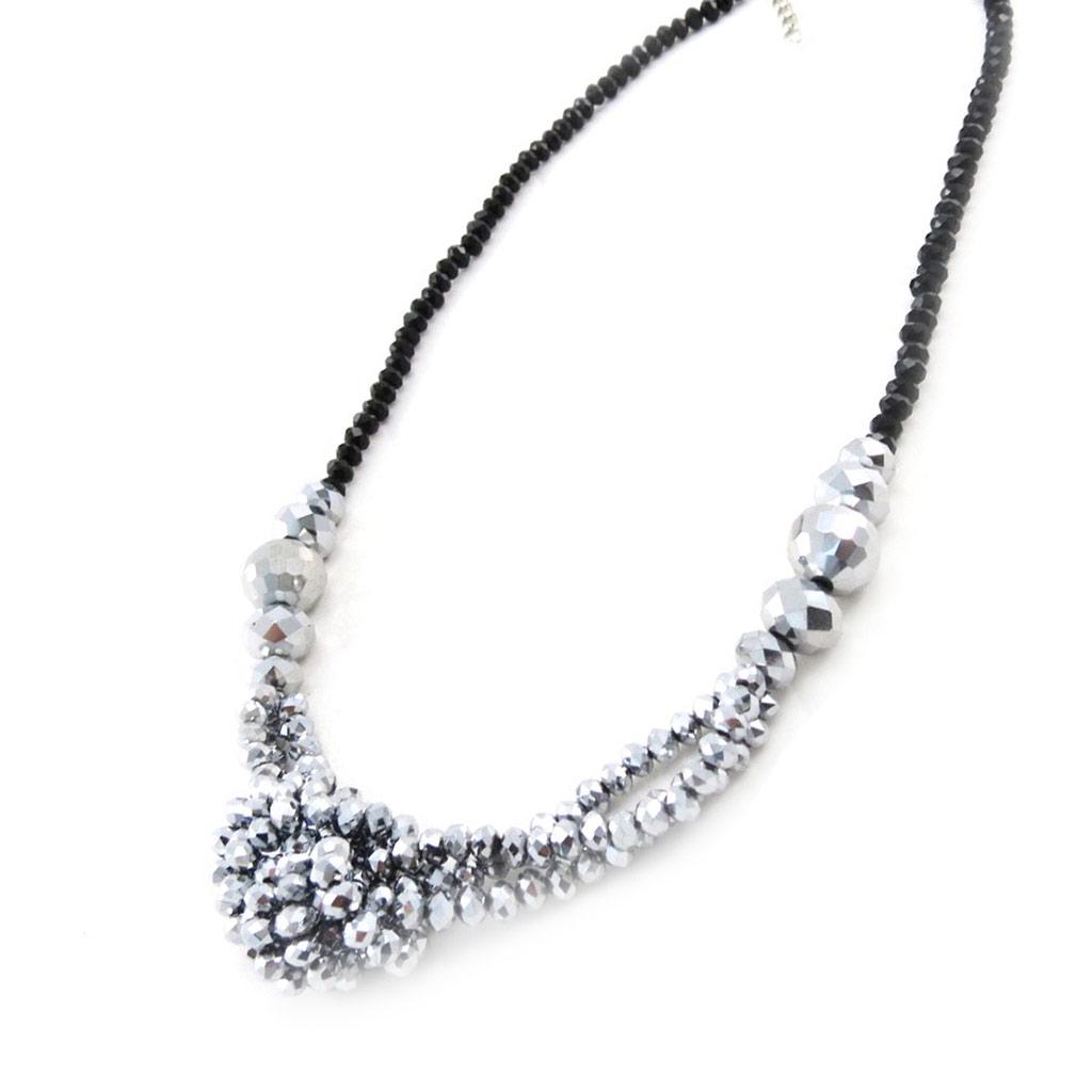 Les Trésors De Lily [J1395] - Designer Necklace 'Sissi' Gray Black
