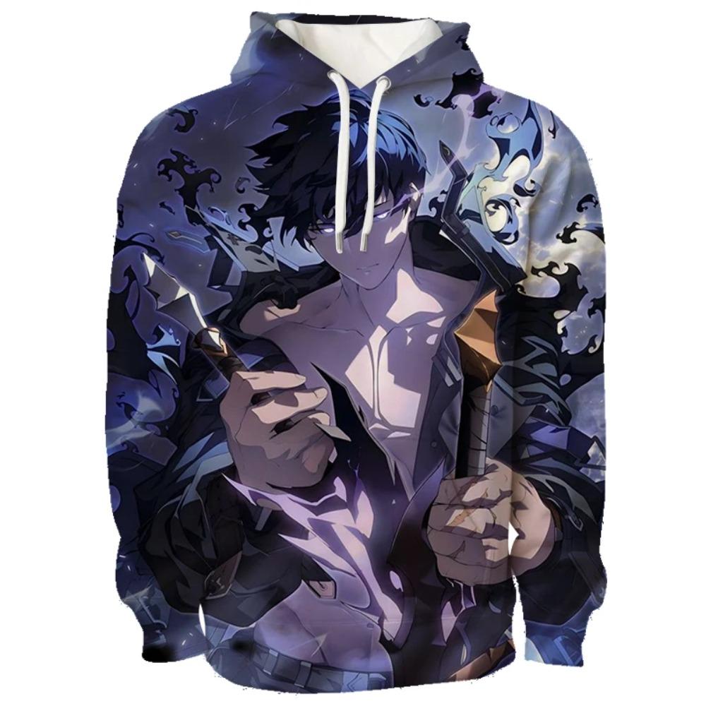 Anime Solo nivellement Sung Jin-woo hommes sweats à capuche unisexe Harajuku Streetwear haute qualité Solo nivellement