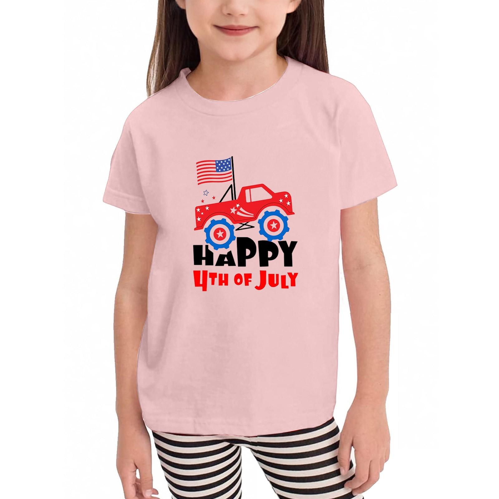 

Футболки для малышей, девочек и мальчиков, детские футболки с короткими рукавами и принтом для мальчиков и девочек 100 розовый