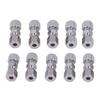 10Pcs Brake Line Connector Chrome Plated Copper Brake Pipe Fitting for 4.75mm Dia Tube