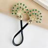 Peacocks Shaped Hairpin Strong Grip Alloy Materials For Gym Party Quick Hairstyling