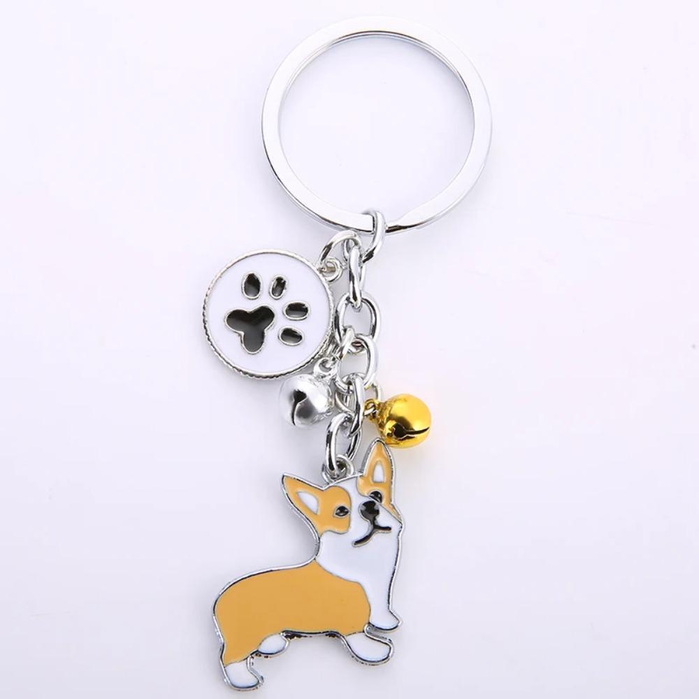NOVO Chaveiro de Cachorro Welsh Corgi Fofo para Mulheres Bolsa Pingente Chaveiro Chaveiro Porta-chaves Masculino Porta-chaves de Carro Charme Jóias EU AMO PRESENTES DE CÃES