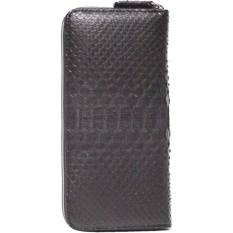 

[Berkut] black python long wallet men s genuine leather leather snakeskin snakeskin snake wallet long wallet wallet ladies male round zipper round zip