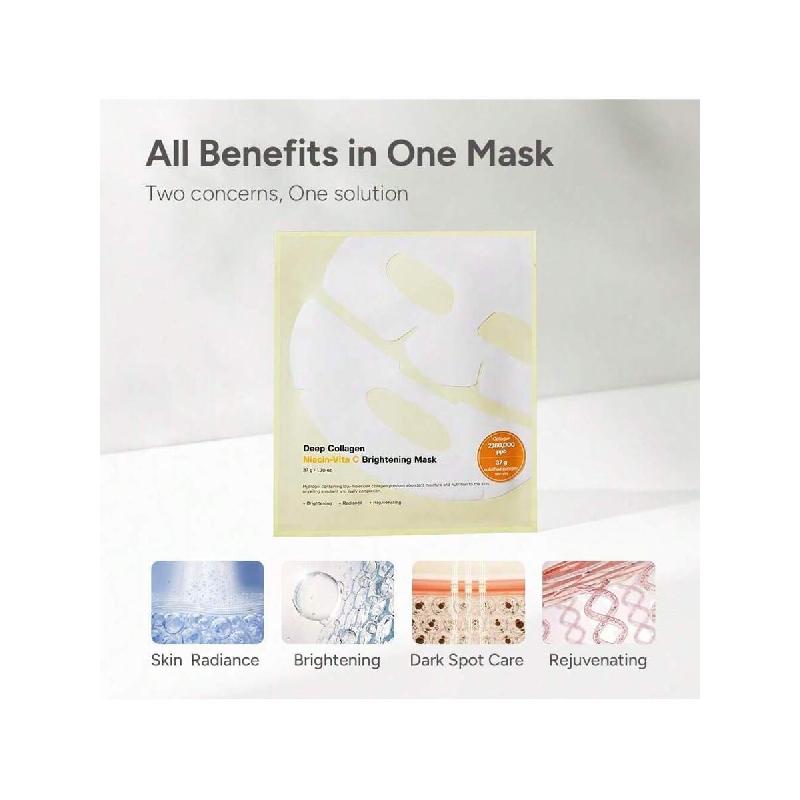SUNGBOON EDITOR Deep Collagen Übernachtmaske 37gx4St. | Original Hydratisierende Kollagen-Gesichtsmaske | Echtes Kollagen 2.160.000PPB Für Elastizität