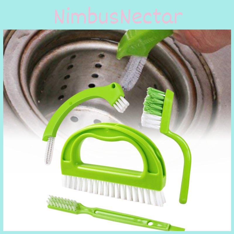 Tile Sink Bathtub Floor Crevice Brush Four Piece Set Plastic Tools Cleaning