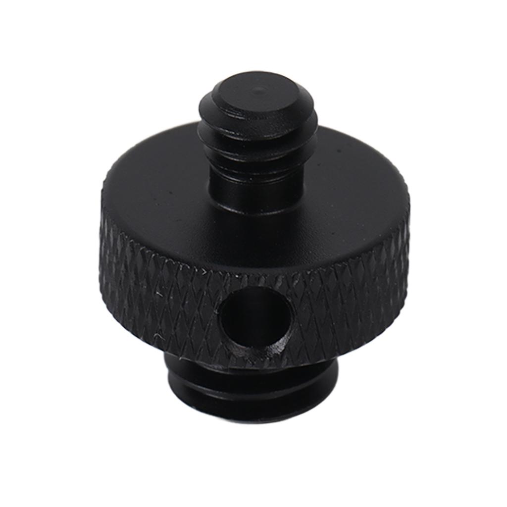1 4 Inch To 3 8 Inch Male Threaded Screw Mount Adapter for Tripod Camera Cage Ball HeadBlack