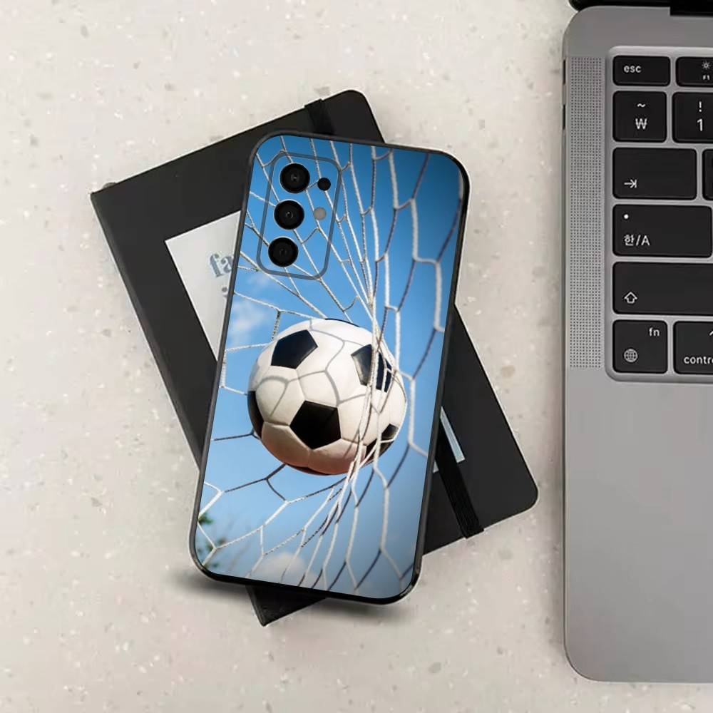 Sports Football Soccer Phone Case For Samsung Galaxy A73,31,32,72,41,53,52,71,22,5G,Note,J7,8,9 Soft Black Silicone Cover