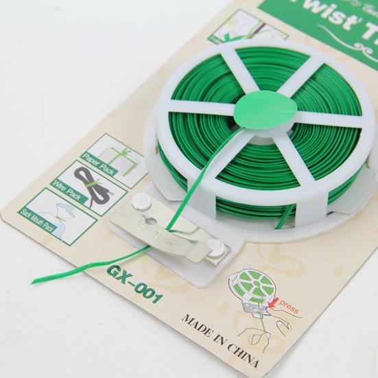 Portable Heavy Duty Plastic Coated Roll Wire Twist Ties Gardening Plant Tool