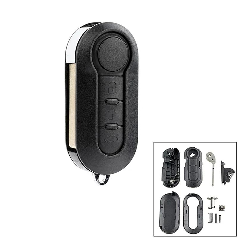 For Fiat Ducato Doblo 500 500L Punto Bravo Panda 3 Button Remote Car Key Case Replacement Sip22 Auto Floding Key Shell Cover